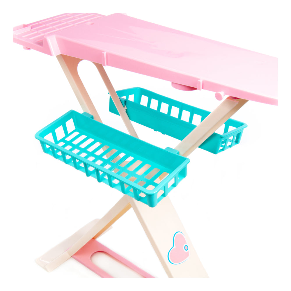 Children's Toy Ironing Set - Iron, Board, Basket and Hanging Rail
