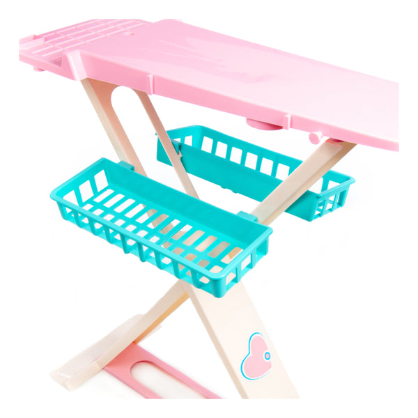 Children's Toy Ironing Set - Iron, Board, Basket and Hanging Rail