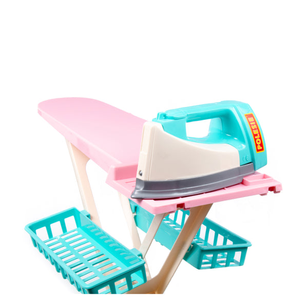 Children's Toy Ironing Set - Iron, Board, Basket and Hanging Rail