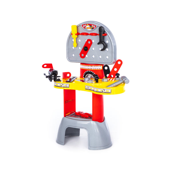 Polesie Children's Workshop Workbench Playset - Toy Tools and Bench Vice