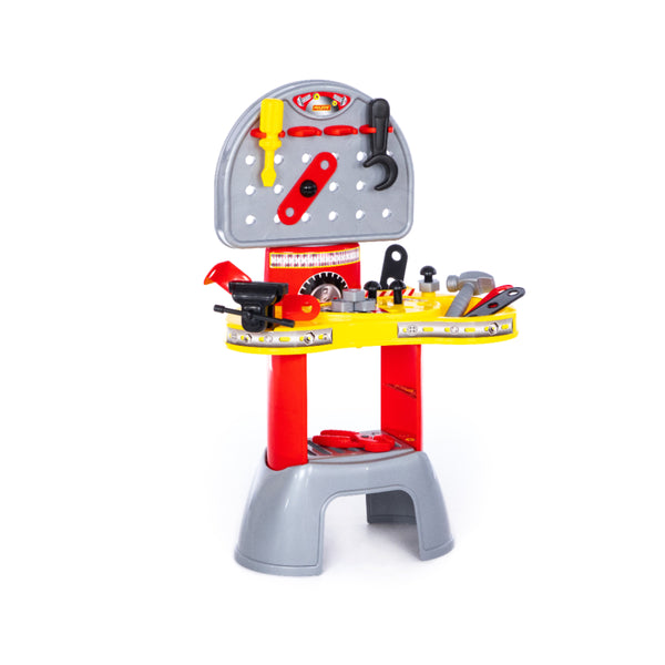 Polesie Children's Workshop Workbench Playset - Toy Tools and Bench Vice