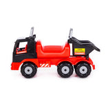 Mammoet Cement Mixer Truck Ride-On Toy - Red and Black, Six Wheels