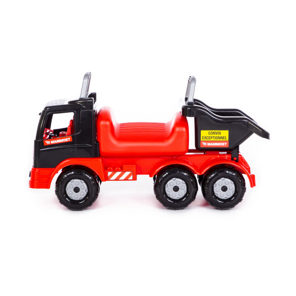 Mammoet Cement Mixer Truck Ride-On Toy - Red and Black, Six Wheels