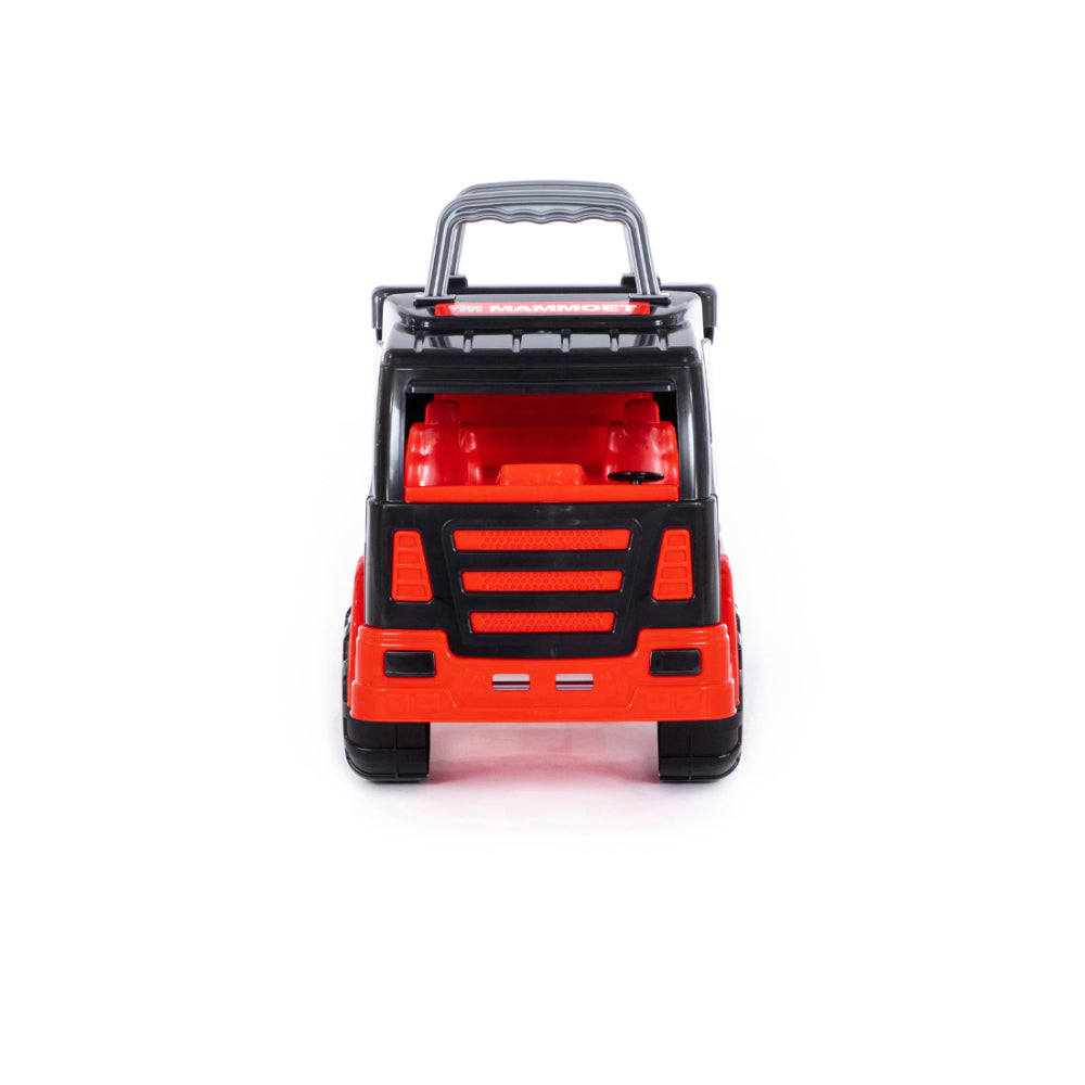 Mammoet Cement Mixer Truck Ride-On Toy - Red and Black, Six Wheels