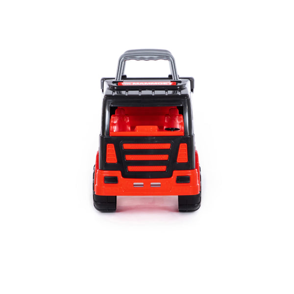 Mammoet Cement Mixer Truck Ride-On Toy - Red and Black, Six Wheels