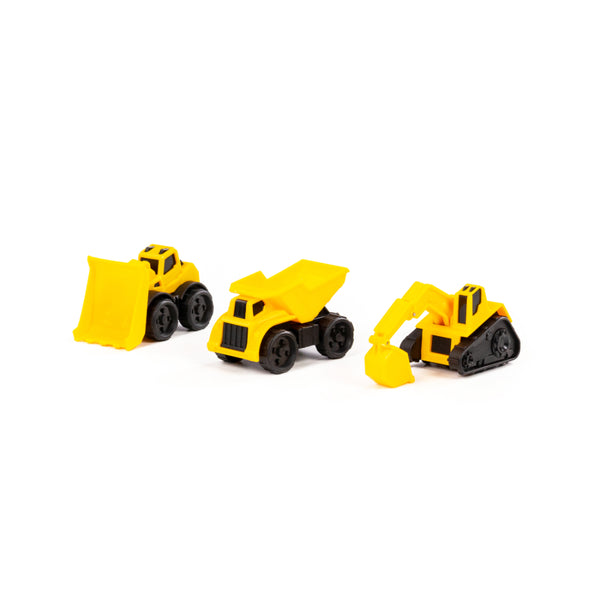 Mini Construction Tracked Bulldozer Toy - Movable Blade, Yellow and Black