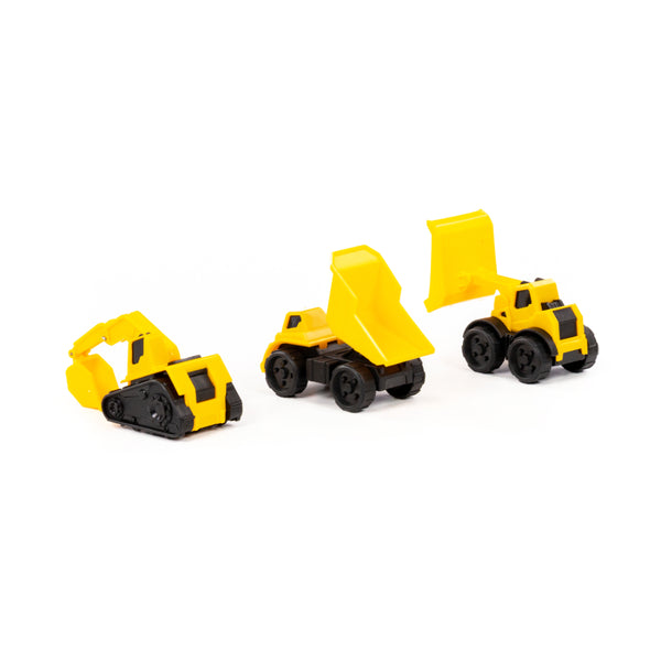 Mini Construction Tracked Bulldozer Toy - Movable Blade, Yellow and Black