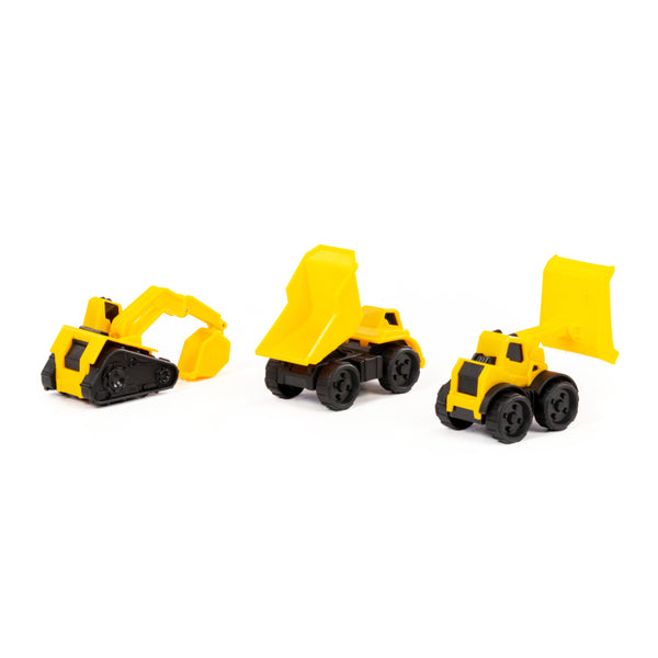 Mini Construction Tracked Bulldozer Toy - Movable Blade, Yellow and Black