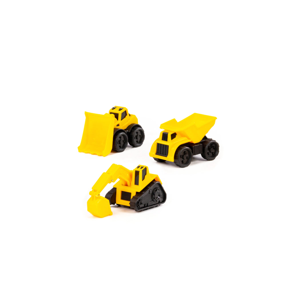 Mini Construction Tracked Bulldozer Toy - Movable Blade, Yellow and Black
