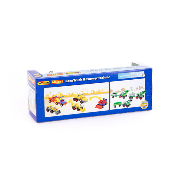 Green Farm Tractor and Tipping Trailer Toy - Front Loader, Detachable