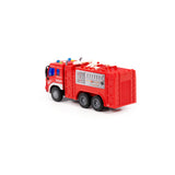 Friction-Powered City Fire Engine Toy - Six Wheels, Ages 3 and Over