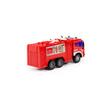 Friction-Powered City Fire Engine Toy - Six Wheels, Ages 3 and Over