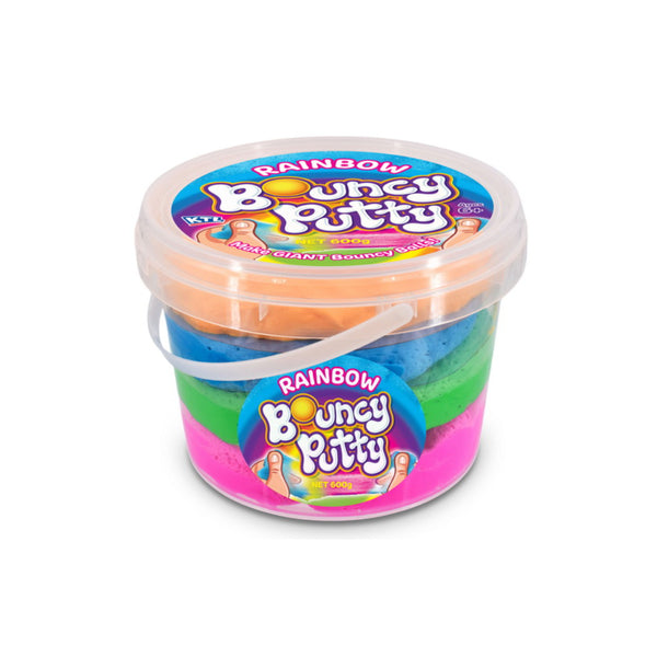 Rainbow Bouncing Putty Sensory Toy - 600g Tub, Assorted Colours