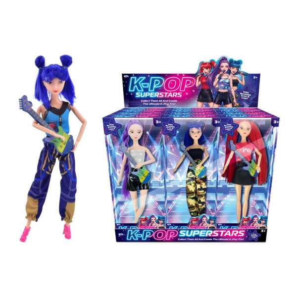 K-Pop Superstar Musical Doll Set with Guitar - 11.5 Inch, Assorted Designs