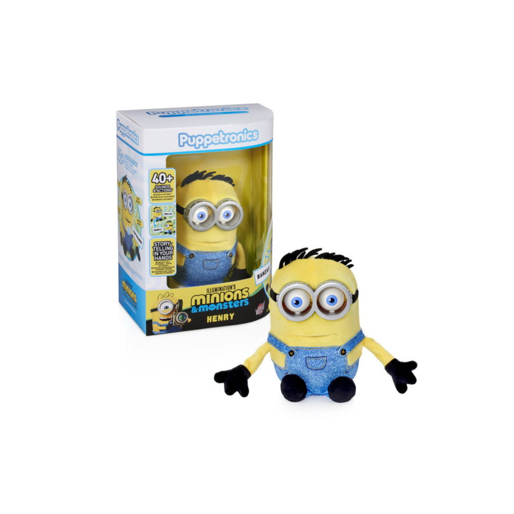 Minions Henry Puppetronic Interactive Plush Toy - Over 40 Sounds and Actions
