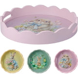 Round Wooden Tray - Easter Design - 30cm