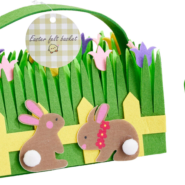 Felt Basket Easter - Decorative - 20x10.5x10cm