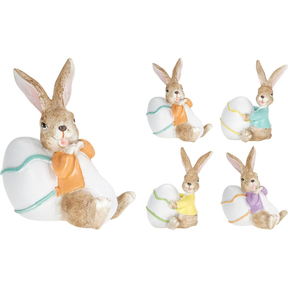 Bunny With Egg - Easter Decoration - 7cm