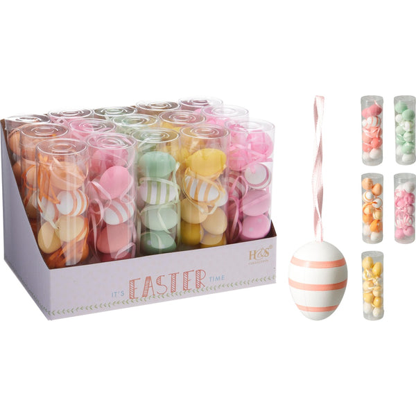 Egg Hang Decorations - Assorted Colours - Pack of 10