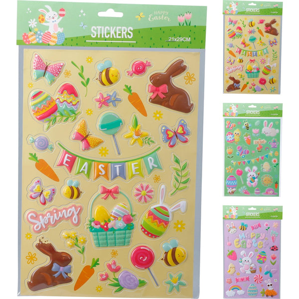 Easter Stickers - Embossed - 21x29cm