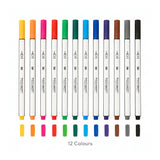 Royal Langnickel Fineliner Artist Markers - Pack of 12, Assorted Colours