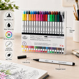 Royal Langnickel Fineliner Artist Markers - 36 Pieces, Assorted Colours