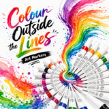 Royal Langnickel Dual Tip Acrylic Markers - 12 Assorted Primary and Neon Colours