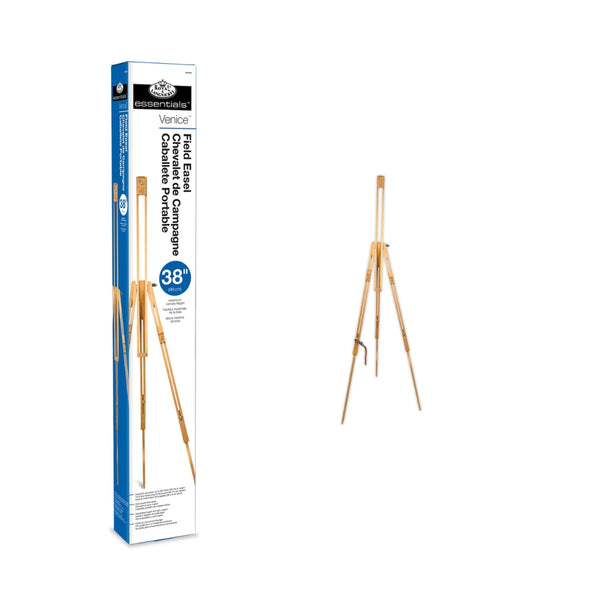 Royal Langnickel Venice Wooden Field Easel - Foldable Tripod, Up to 96cm Canvases