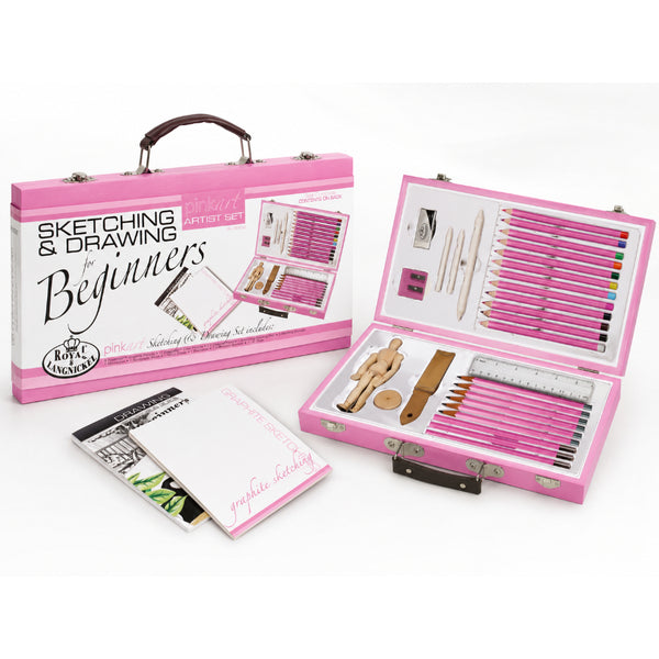 Royal Langnickel Pink Artist Sketching Set - Assorted Colours, Case