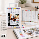 Royal Langnickel Azure Dual-Tip Artist Markers - 24 Pieces, Assorted Colours