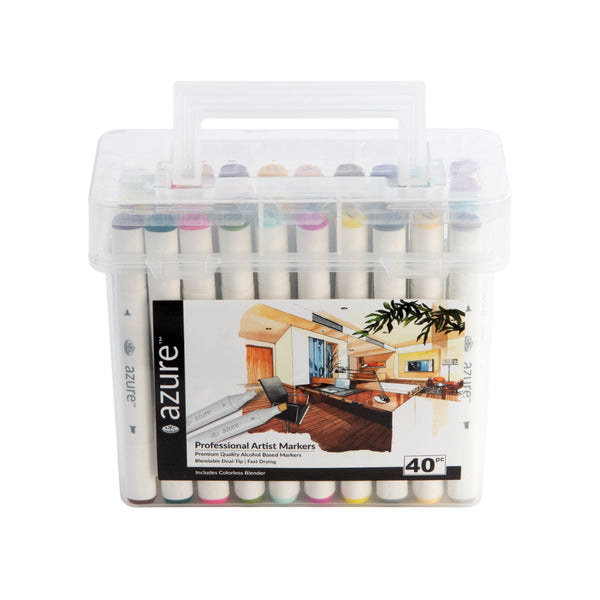 Royal Langnickel Azure Dual-Tip Artist Markers - 40 Pieces, Primary Colours