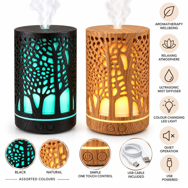 Tree Of Life Diffuser | 15cm Black/Natural