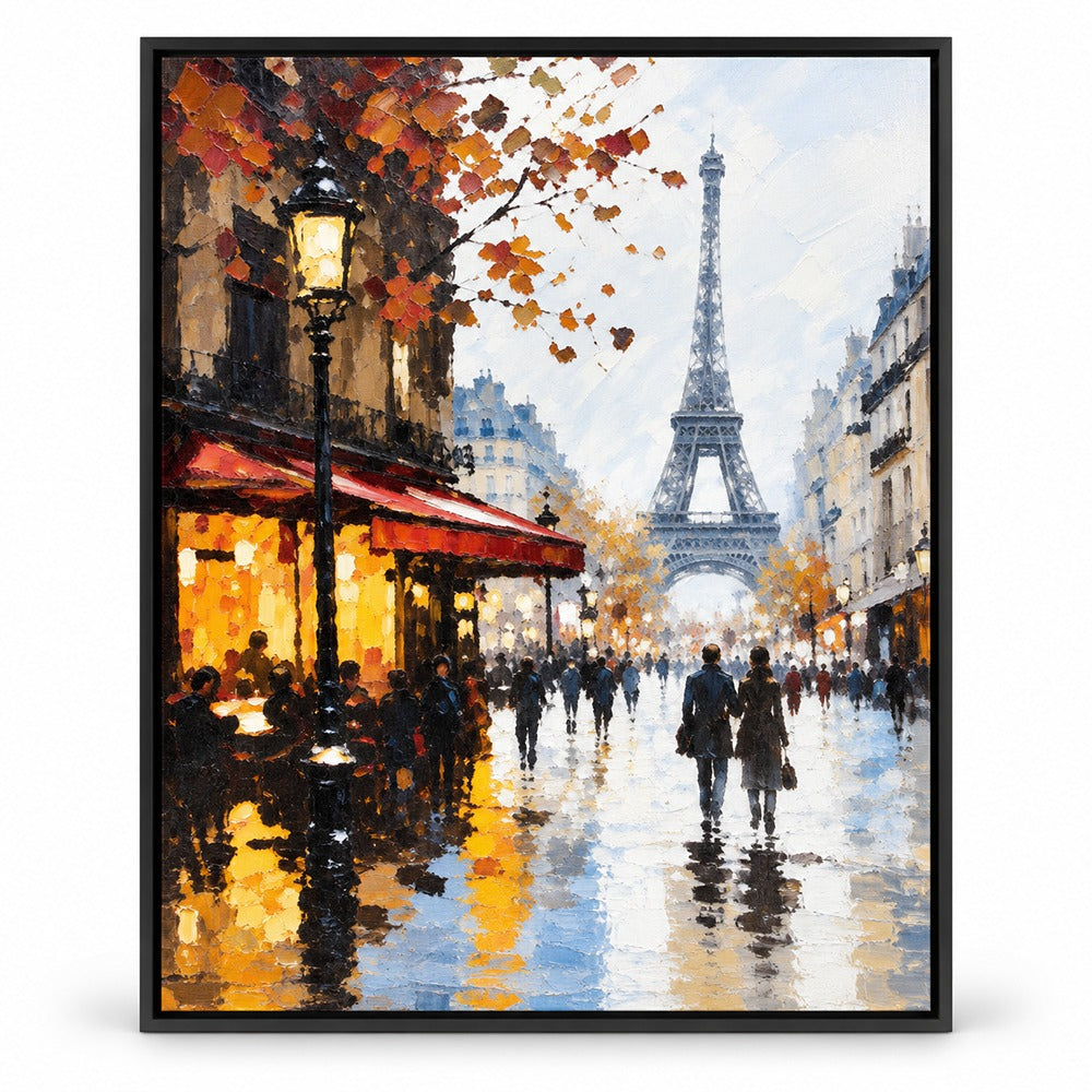 Framed Canvas Print Paris | 40x50cm