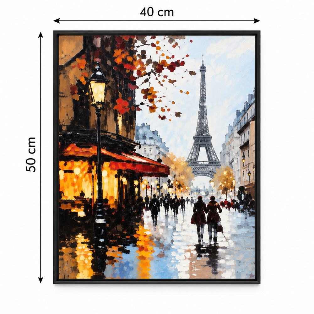 Framed Canvas Print Paris | 40x50cm