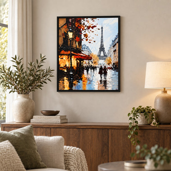 Framed Canvas Print Paris | 40x50cm