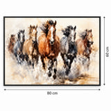 Home Gallery Framed Canvas Print Horses | 60x80cm Wall Art
