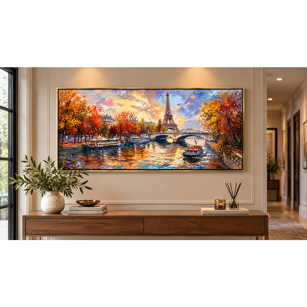 Home Gallery Framed Canvas Print Eiffel Tower | 60x120cm Wall Art