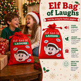 Electronic Elf Bag of Laughs Toy - Red, Christmas Sound Effects - alternate view 2