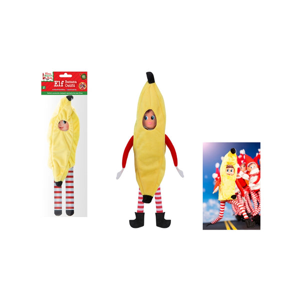 Banana Costume for Christmas Elf Dolls - Ages 3+, Doll Not Included
