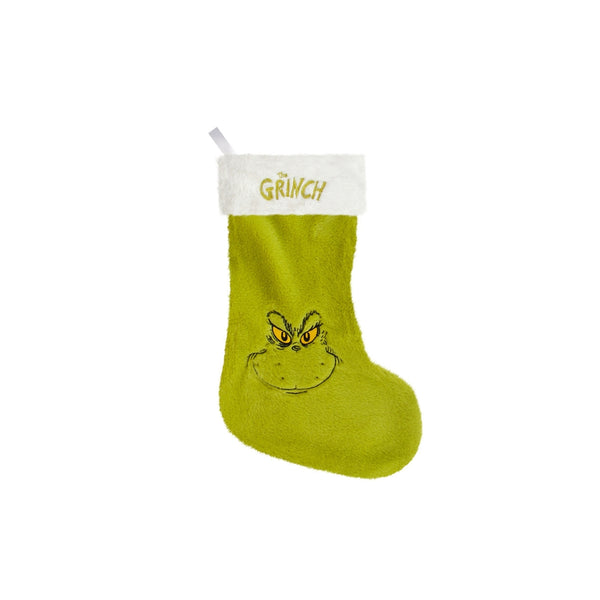 The Grinch Plush Christmas Stocking - 60cm, Green with White Cuff