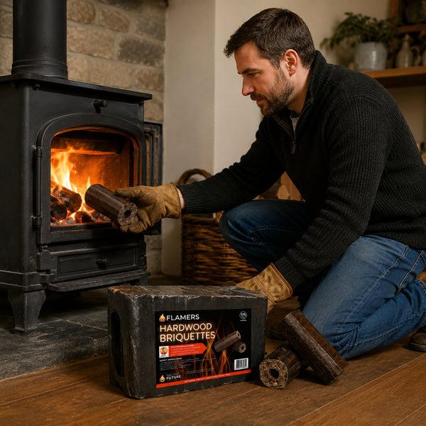 Flamers Hardwood Briquettes - 12 Pack