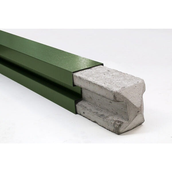 SmartFence Olive Concrete Fence Post Cover - 1.9m, Slotted Profile