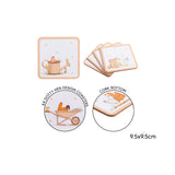 Dotty Hen Cork Backed Coasters - Pack of 4, 9.5 x 9.5cm