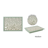 Wild Leaves Botanical Print Cushioned Lap Tray - Sage Green, 43 x 33cm