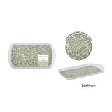 Wild Leaves Melamine Tea Tray - Sage Green Botanical Print, 26 x 14cm