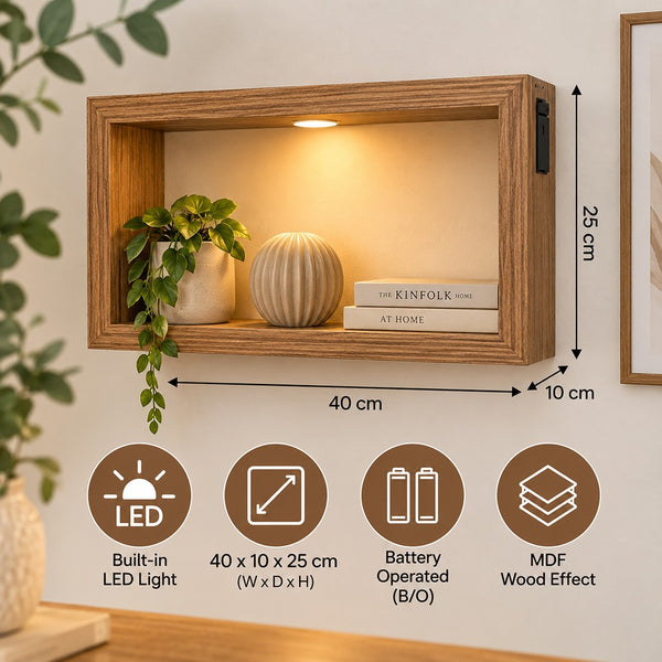 Home Living LED Wall Shelf Cube | Stylish Storage Solution