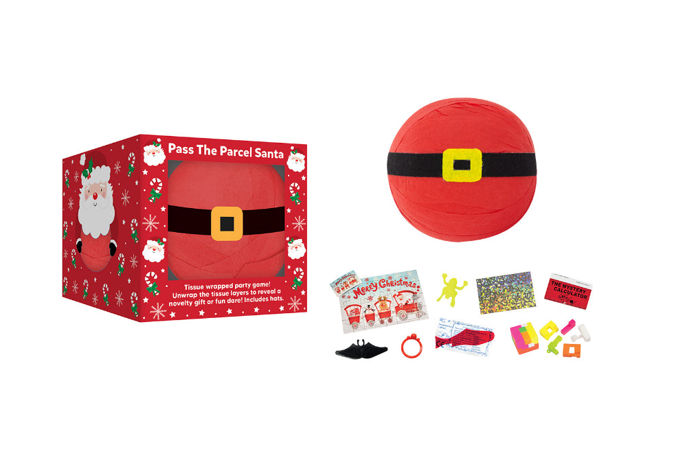 Santa Pass the Parcel Christmas Party Game - Gifts and Festive Dares
