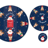 Christmas Placemats and Coasters Set - 8 Pieces, Assorted Designs