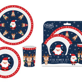 Santa and Friends Children's Dinnerware Set - Plate, Bowl and Cup
