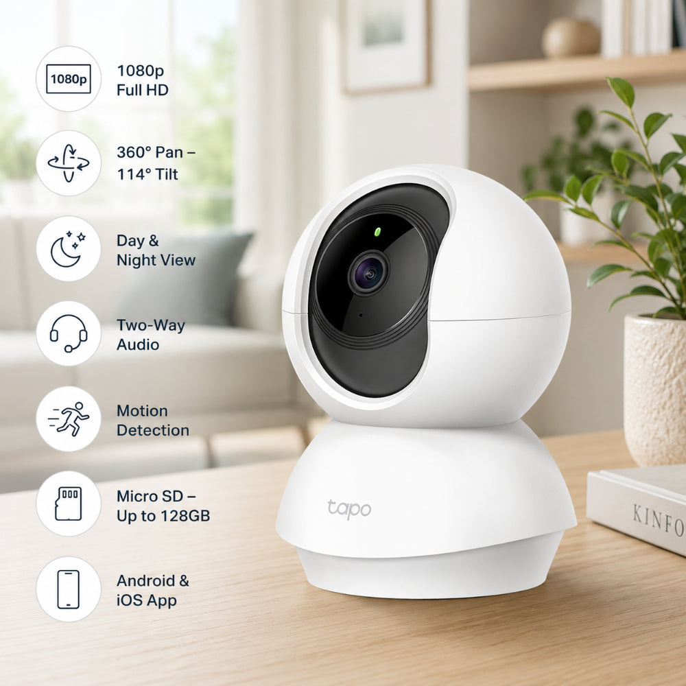 TP-LINK Tapo Pan/Tilt Home Security WiFi Camera | 1080p HD